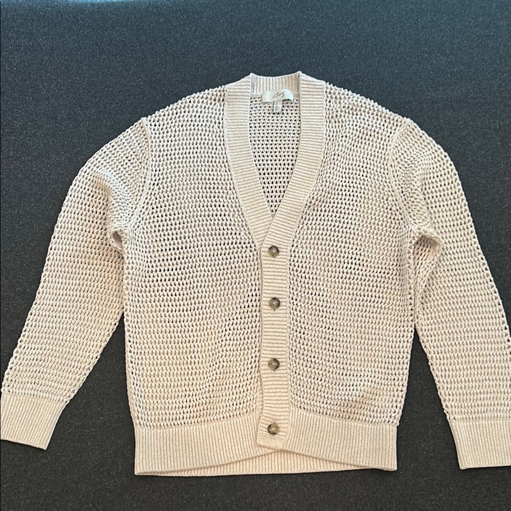 Men's COS Cream Knit Cardigan